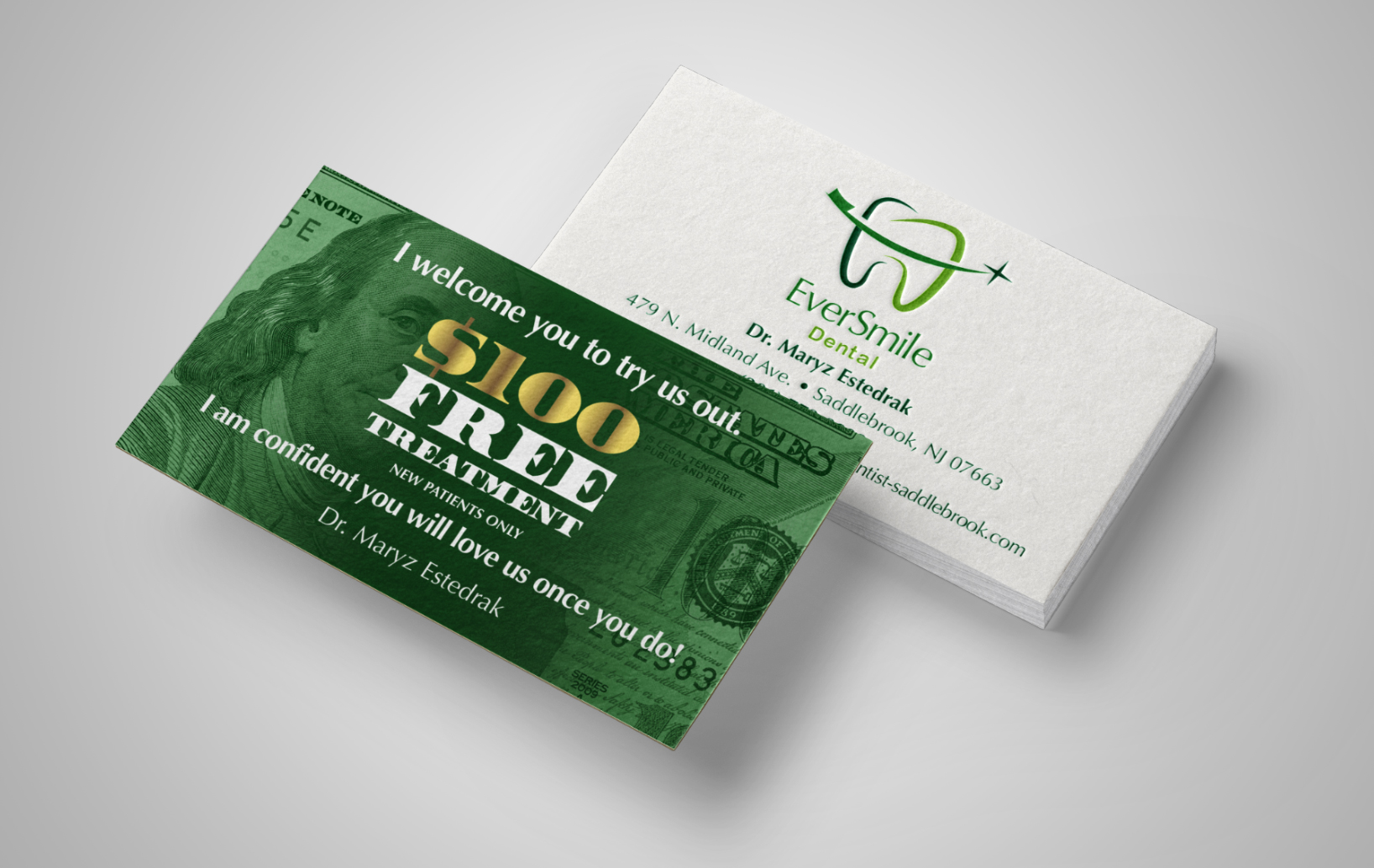 dentist $100 off treatment card